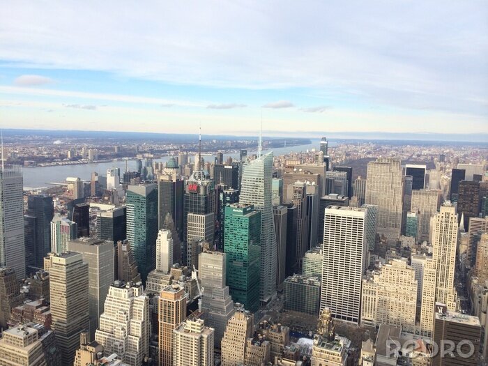 Fotobehang Uitzicht op New York vanuit een wolkenkrabber