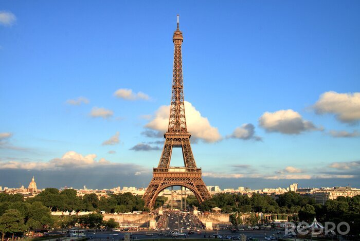 Fotobehang Uitzicht op Parijs en zijn monumenten