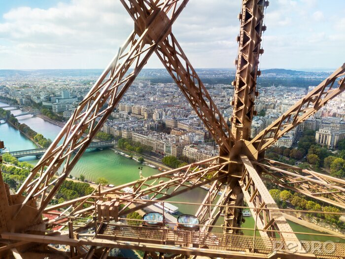 Fotobehang Uitzicht op Parijs vanaf de Eiffeltoren