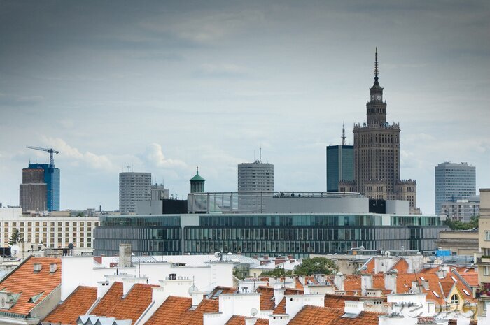 Fotobehang Uitzicht op Warschau