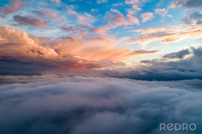Fotobehang Uitzicht tussen wolken