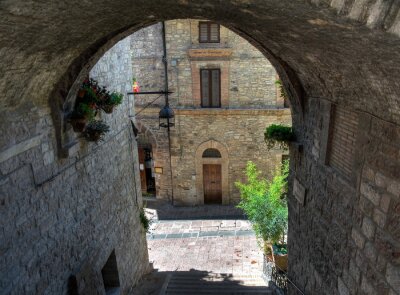Fotobehang Uitzicht van Assisi. Umbrië.