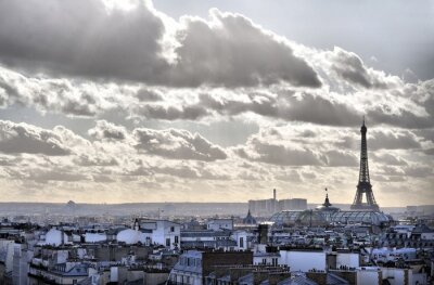 Uitzicht vanaf de daken van Parijs - Eiffeltoren