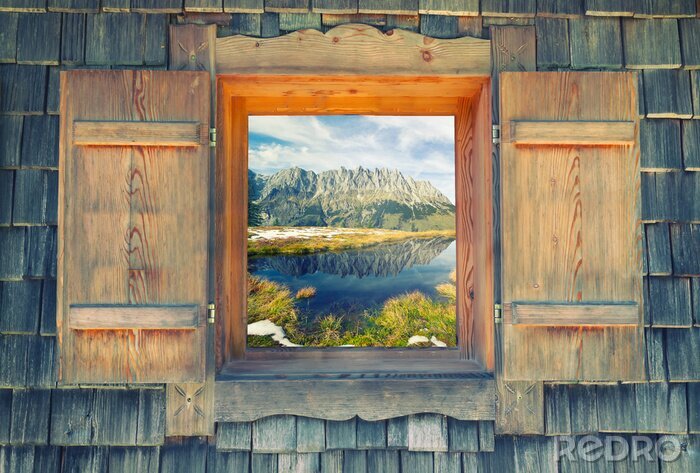 Fotobehang Uitzicht vanuit het raam