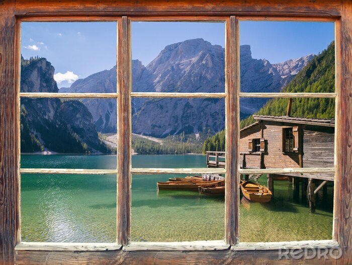 Fotobehang Uitzicht vanuit het raam