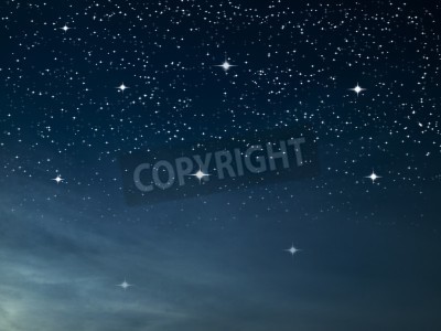 Fotobehang Veel sterren aan de nachtelijke hemel