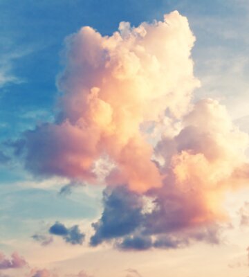 Fotobehang Veelkleurige wolken op luchtachtergrond