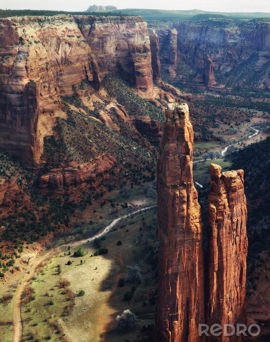 Fotobehang Velden en rotsen in Arizona