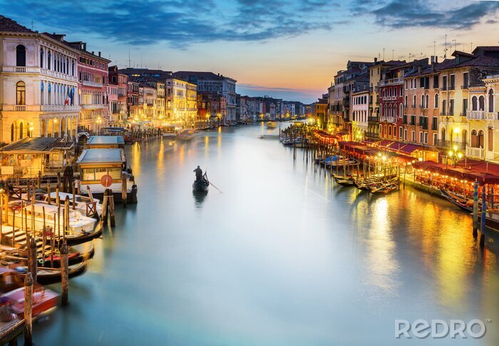 Fotobehang Venetië bij nacht