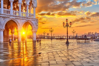 Fotobehang Venetië bij zonsopgang