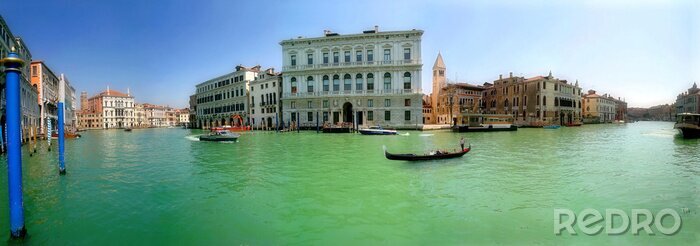 Fotobehang Venetië. Grand Canal (panorama).