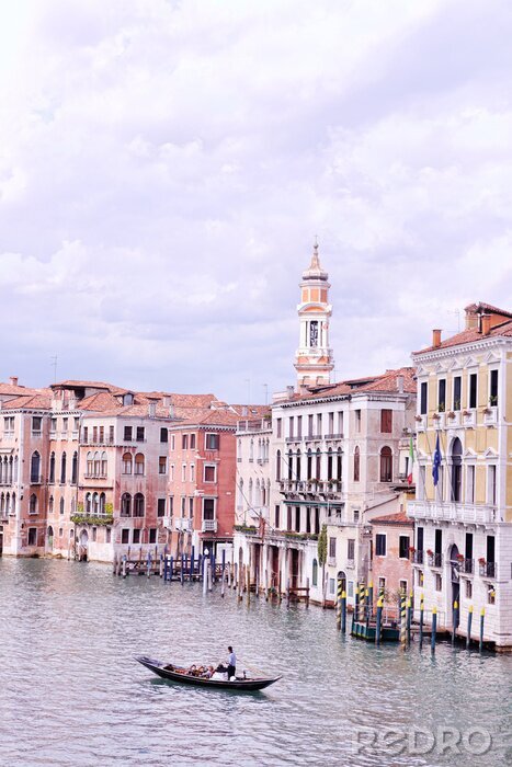 Fotobehang Venetië in roze tinten