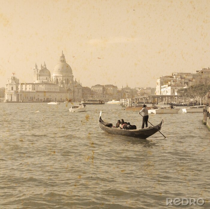 Fotobehang Venetië op een oude foto