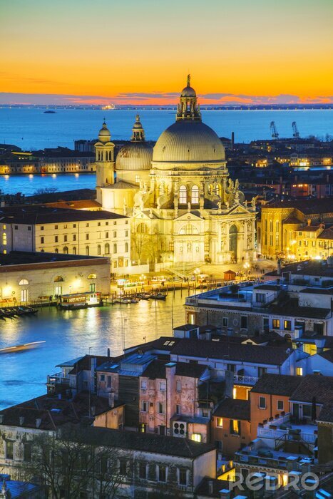 Fotobehang Venetië uitzicht op de basiliek