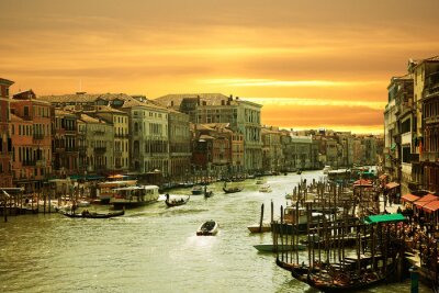 Venetië, Zonsondergang op het kanaal grande