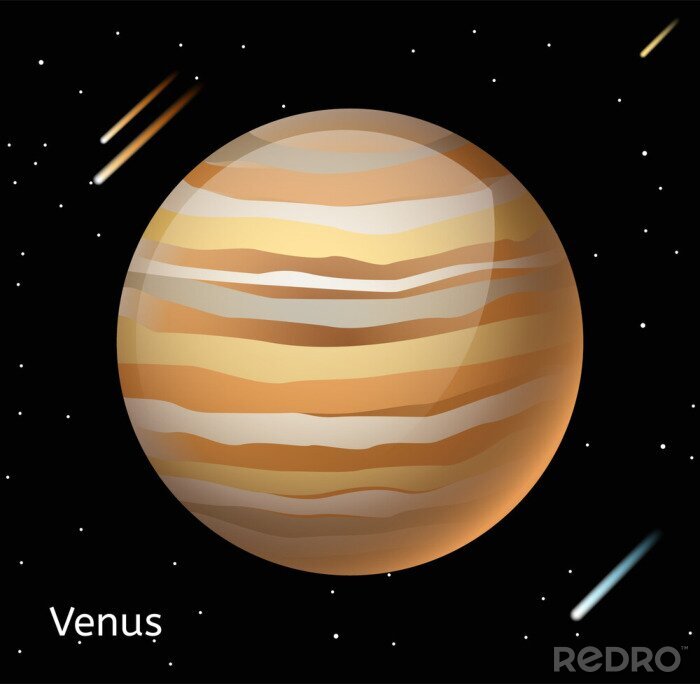 Fotobehang Venus planeet 3d vector illustration