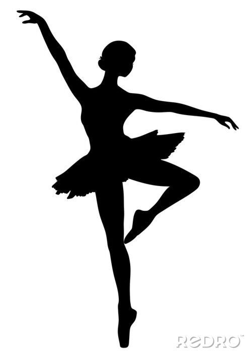 Fotobehang Verfijnde ballerina