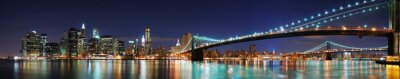 Fotobehang Verlicht panorama van een brug