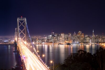 Verlichte brug in San Francisco