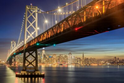 Verlichte brug in San Francisco