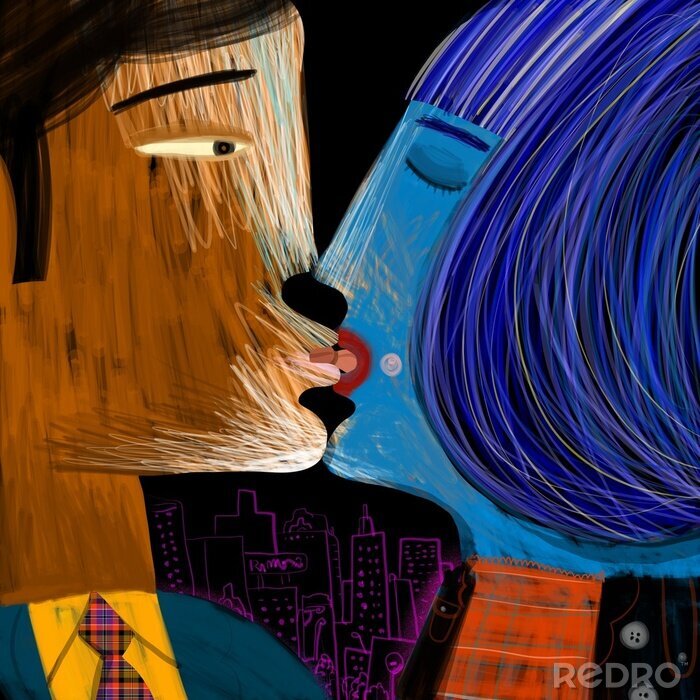 Fotobehang Verliefd stel