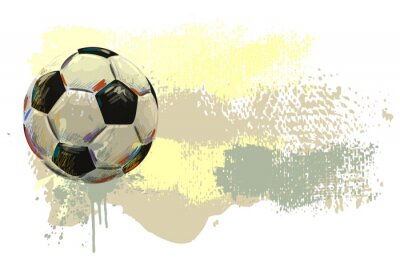 Fotobehang Verouderde achtergrond met een voetbal