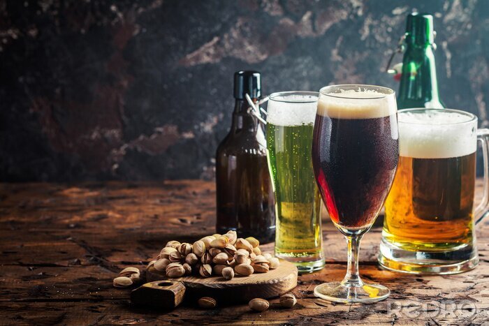 Fotobehang Verschillende soorten bier