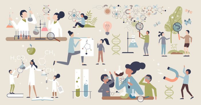 Fotobehang Verschillende wetenschappelijke gebieden