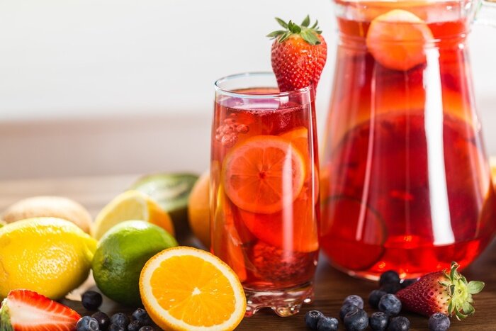 Fotobehang Verse fruitdrank