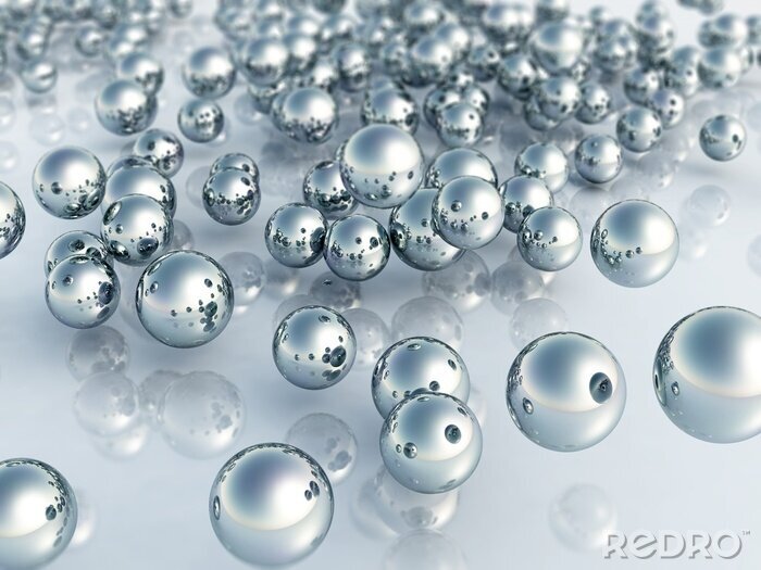 Fotobehang Verspreide 3d ballen