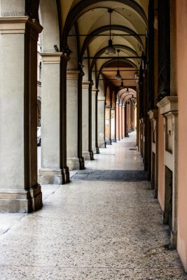 Fotobehang via Galliera, Bologna typische portiek