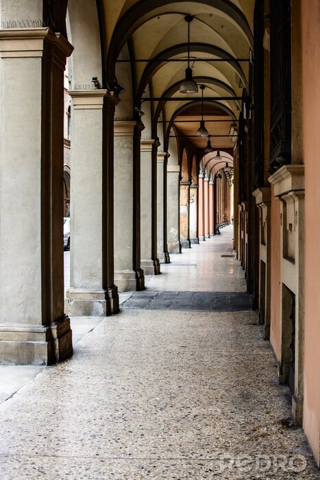 Fotobehang via Galliera, Bologna typische portiek