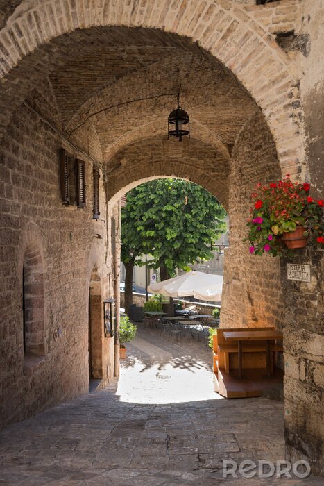 Fotobehang Vicolo, assisi