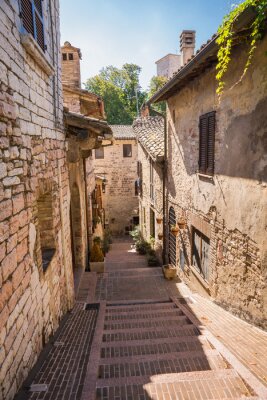 Fotobehang Vicolo storico, Assisi