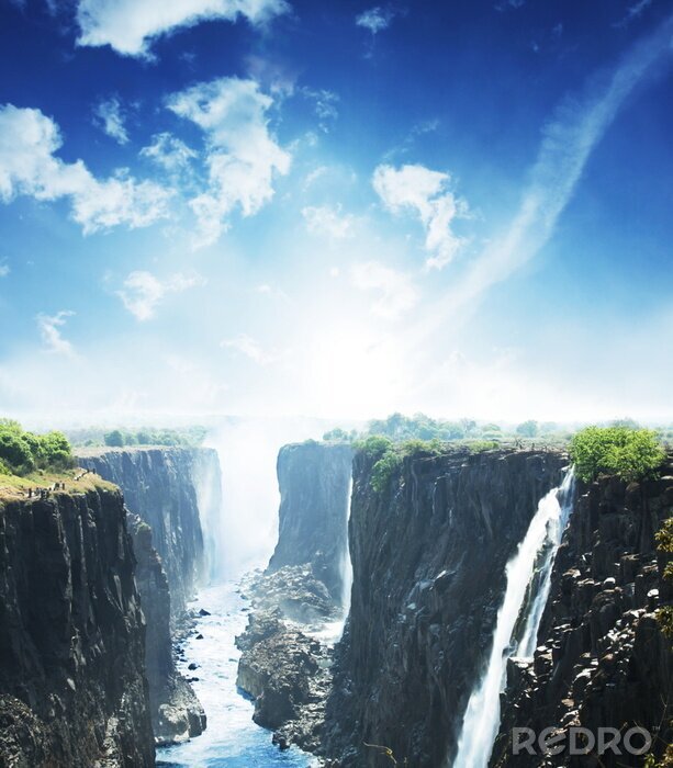 Fotobehang Victoria Falls in 3D
