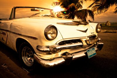 Fotobehang Vieille voiture americaine, Cuba