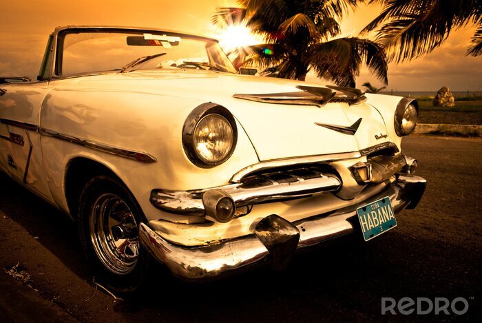 Fotobehang Vieille voiture americaine, Cuba