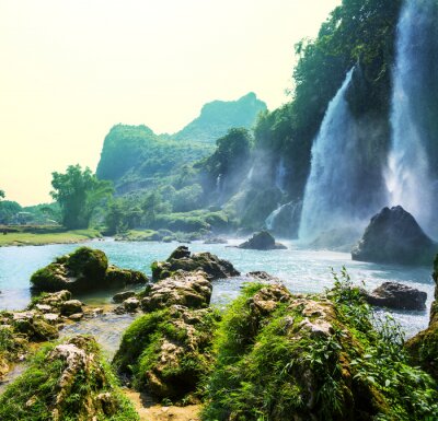 Fotobehang Vietnamese waterval