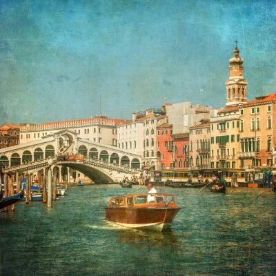 Vintage beeld van Canal Grande, Venetië