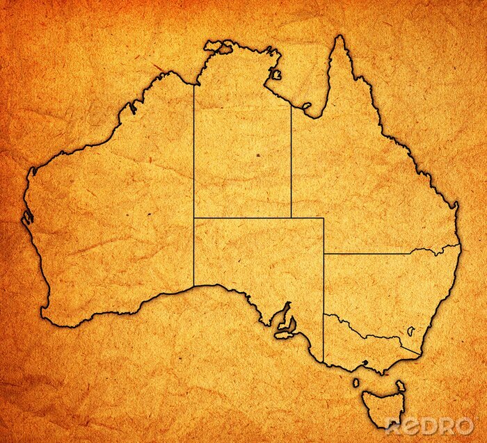 Fotobehang Vintage kaart van Australië