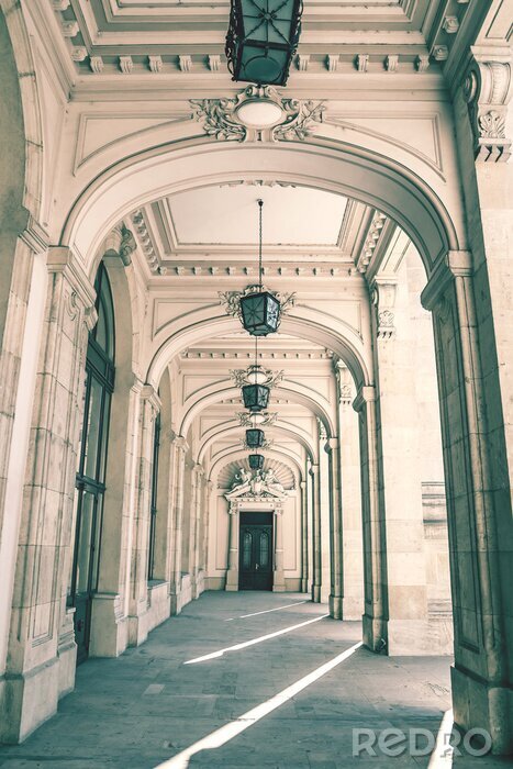 Fotobehang Vintage Kasteel Corridor