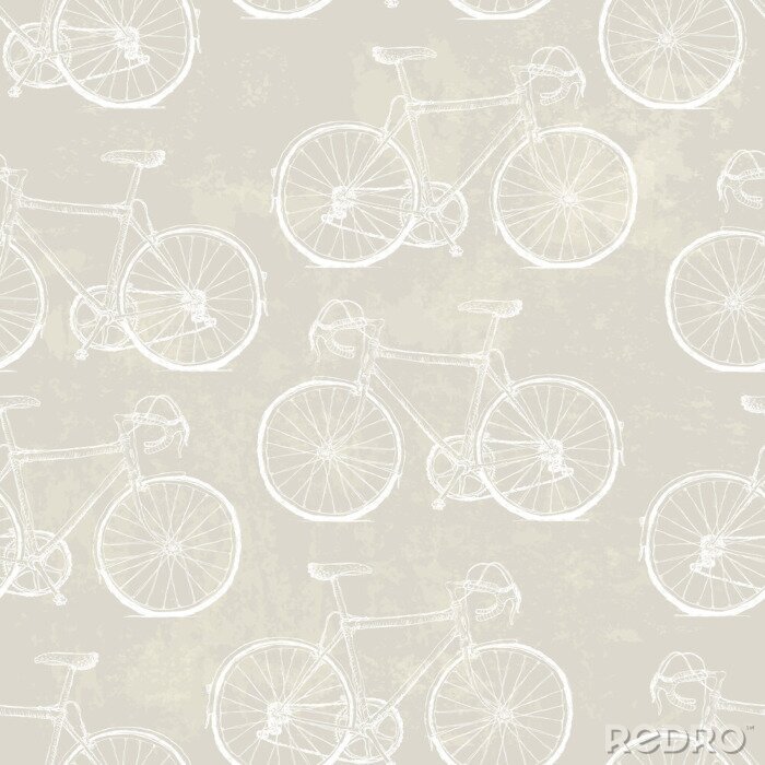 Fotobehang Vintage motief met fietsen