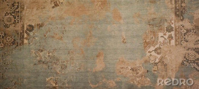 Fotobehang Vintage muur met een decoratief motief