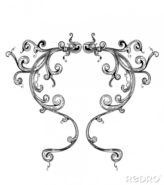 Fotobehang Vintage ornament