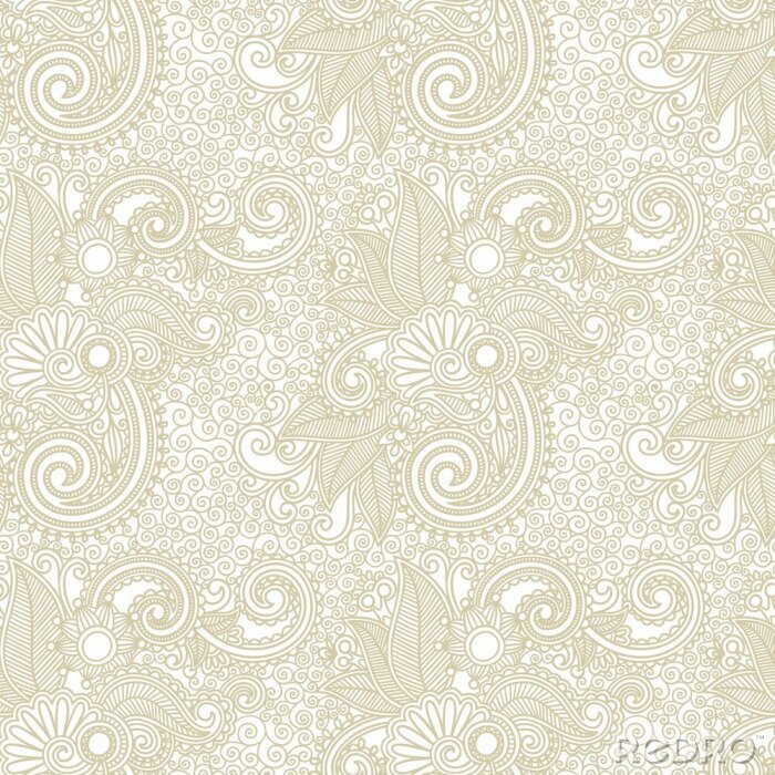 Fotobehang vintage sierlijke naadloze patroon