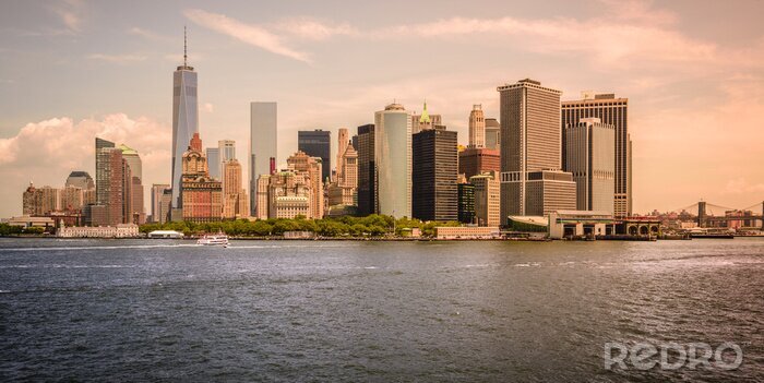 Fotobehang Vintage skyline van New York
