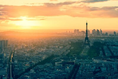Vintage stijl van de skyline van Parijs