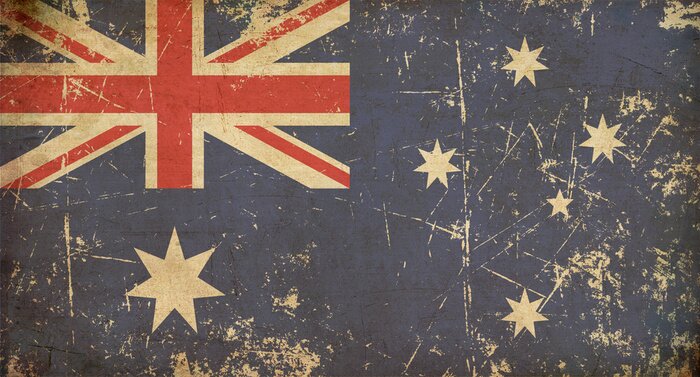 Fotobehang Vintage vlag van Australië