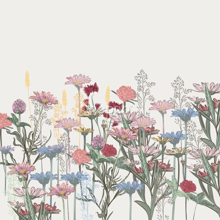 Fotobehang Vintage weide