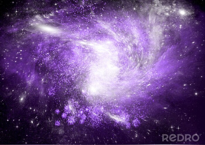 Fotobehang Violet melkwegstelsel in de ruimte